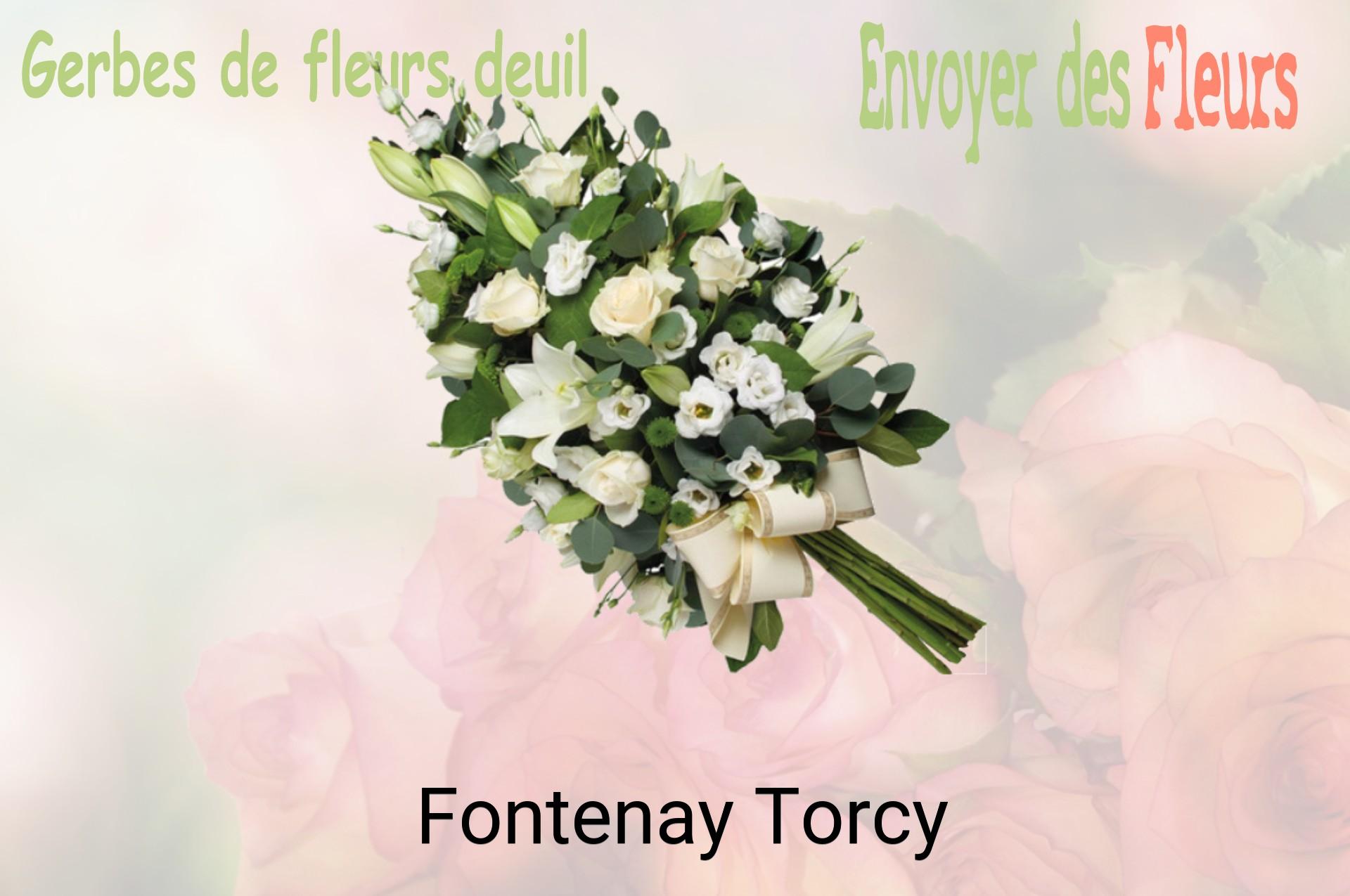 Gerbe de fleurs de deuil livrée à Fontenay-Torcy